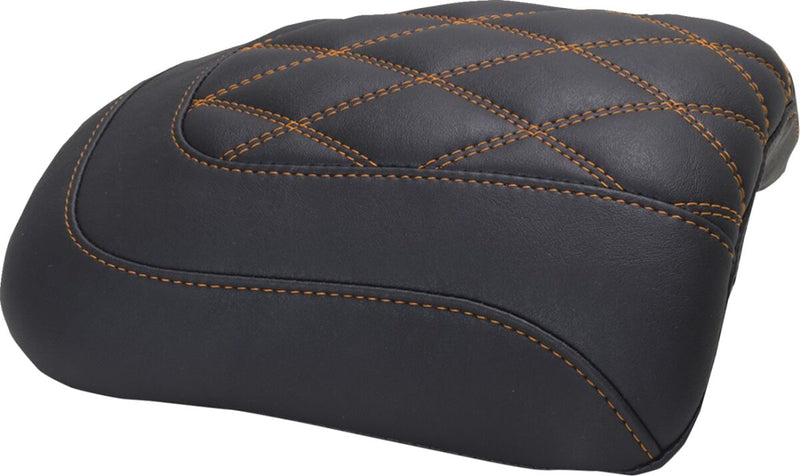Mustang Padded Passenger Seat Cowl for 2023-2026 Harley-Davidson Black Orange #88611MO