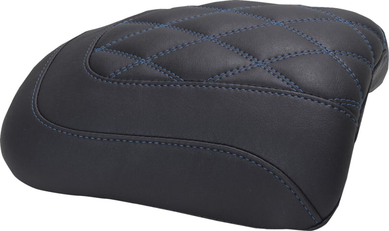 Mustang Padded Passenger Seat Cowl for 2023-2026 Harley-Davidson Black Blue Deluxe