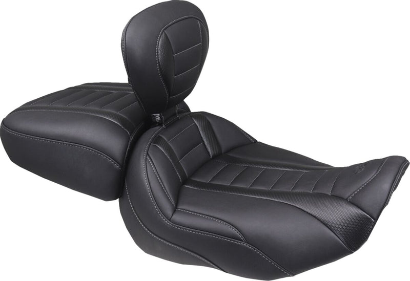 Mustang Wide Deluxe Touring Passenger Seat for 2023-2026 Harley-Davidson Black Grey #88420GM