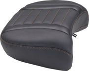 Mustang Wide Deluxe Touring Passenger Seat for 2023-2026 Harley-Davidson Black Orange