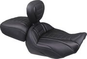 Mustang Wide Deluxe Touring Passenger Seat for 2023-2026 Harley-Davidson Black Blue #88420SB