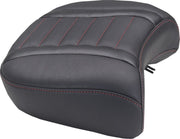 Mustang Wide Deluxe Touring Passenger Seat for 2023-2026 Harley-Davidson Black Red #88420DC