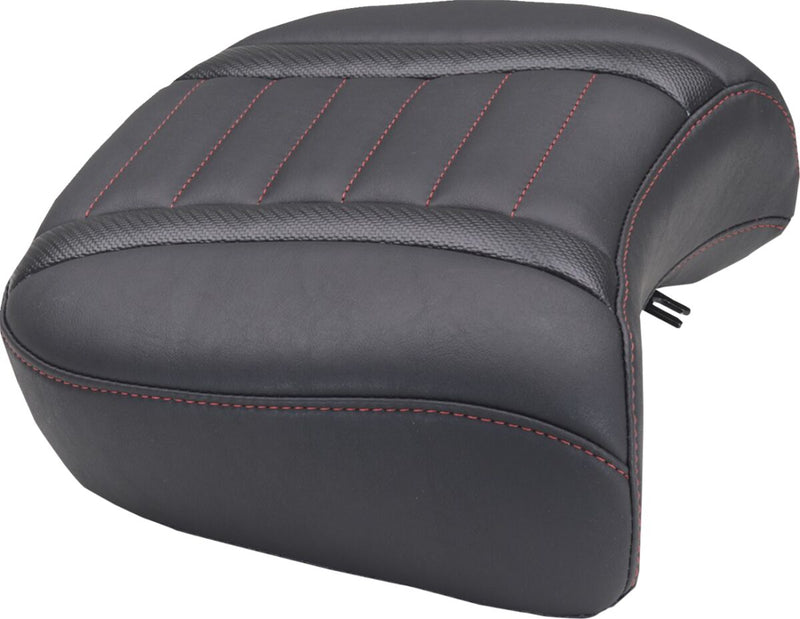 Mustang Wide Deluxe Touring Passenger Seat for 2023-2026 Harley-Davidson Black Red #88420DC
