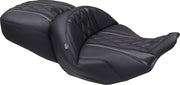 Mustang Deluxe Touring Seat for 2023-2026 Harley-Davidson Black 2-Up Seat One-Piece Vinyl