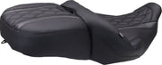 Mustang Deluxe Touring Seat for 2023-2026 Harley-Davidson Black 2-Up Seat One-Piece Vinyl #89411