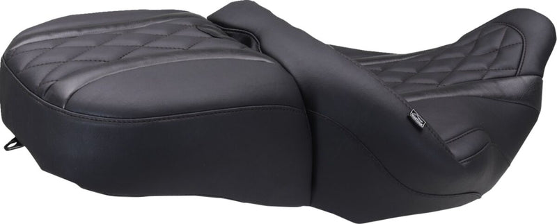 Mustang Deluxe Touring Seat for 2023-2026 Harley-Davidson Black 2-Up Seat One-Piece Vinyl #89411