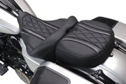 Mustang Deluxe Touring Seat for 2023-2026 Harley-Davidson Black 2-Up Seat One-Piece Vinyl #89411