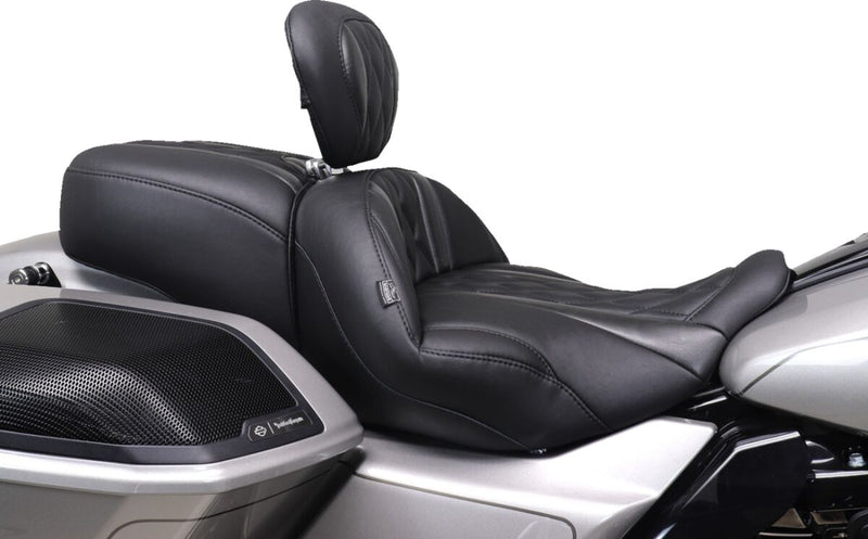 Mustang Deluxe Touring Seat for 2023-2026 Harley-Davidson Black 2-Up Seat One-Piece Vinyl Each