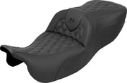 Saddlemen RoadSofa™ Seat for 2015-2025 Harley-Davidson Black 2-Up Seat Saddlehyde™ #815-07-182