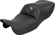 Saddlemen RoadSofa™ Seat for 2015-2025 Harley-Davidson Black 2-Up Seat Saddlehyde™ #815-07-185