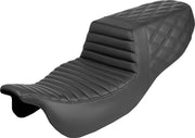 Saddlemen Step-Up Seat for 2015-2025 Harley-Davidson Black 2-Up Seat Saddlehyde™ #815-07-176
