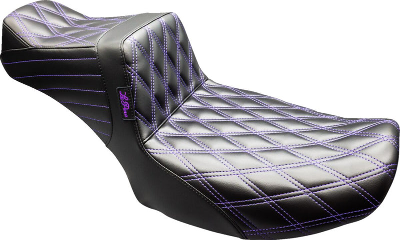 Le Pera Tailwhip Daddy Long Legs Seat for 2023-2026 Harley-Davidson Black Purple 2-Up Seat BikerTec #LV-587DLDD-P01