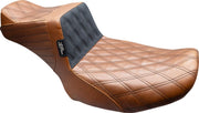 Le Pera Tailwhip Daddy Long Legs Seat for 2023-2026 Harley-Davidson Black Brown 2-Up Seat BikerTec #LV-587DLTDV01