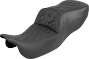 Saddlemen Roadsofa™ Carbon Fibre Seat for 2015-2025 Harley-Davidson Black 2-Up Seat Saddlehyde™ #815-07-20600