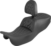 Saddlemen Roadsofa™ Carbon Fibre Seat for 2015-2025 Harley-Davidson Black 2-Up Seat Saddlehyde™ #815-07-206B0