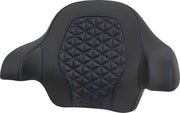 Saddlemen Tour-Pak® Passenger Pad for 2014-2025 Harley-Davidson Roadsofa™ Backrest Pad Black Blue Saddlehyde™ #814-07-21101