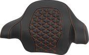 Saddlemen Tour-Pak® Passenger Pad for 2014-2025 Harley-Davidson Roadsofa™ Backrest Pad Black Orange Saddlehyde™ #814-07-21103