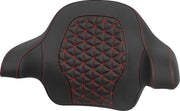 Saddlemen Tour-Pak® Passenger Pad for 2014-2025 Harley-Davidson Roadsofa™ Backrest Pad Black Red Saddlehyde™ #814-07-21104