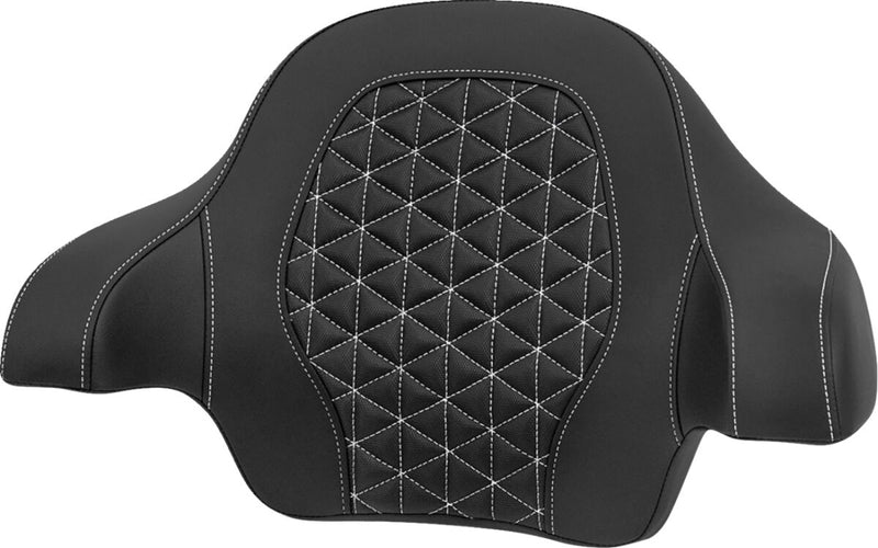 Saddlemen Tour-Pak® Passenger Pad for 2014-2025 Harley-Davidson Roadsofa™ Backrest Pad Black White Saddlehyde™ #814-07-21106