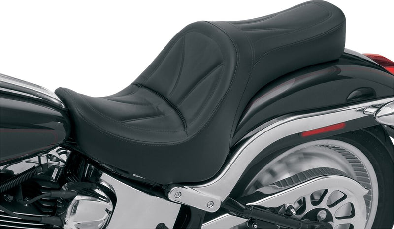 Saddlemen SaddleHyde King Seat w/o Driver Backrest for 2000-2007 Harley-Davidson Softail Deuce Motorcycles Black #825HFJ