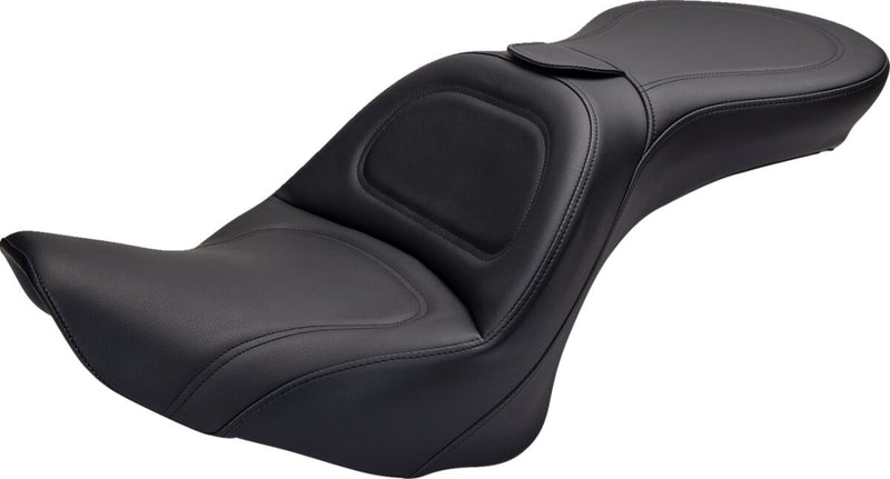 Saddlemen Explorer Seat w/Driver Backrest for 2006-2016 Harley-Davidson Softail Motorcycles Black