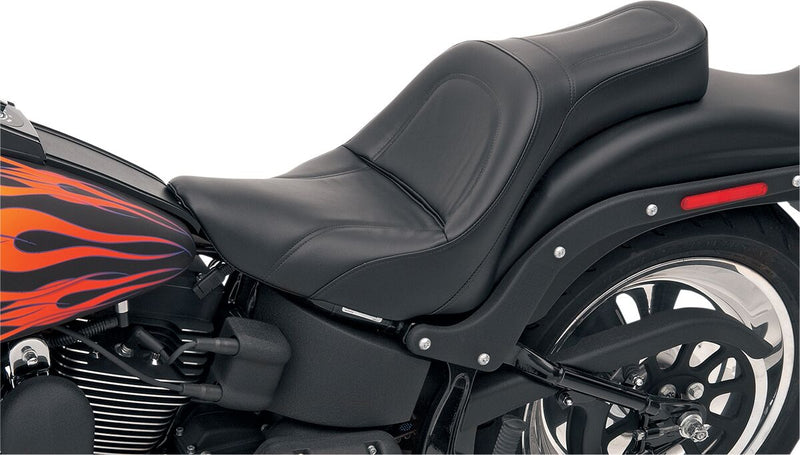 Saddlemen SaddleHyde King Seat w/o Driver Backrest for 2006-2016 Harley-Davidson Softail Motorcycles Black #806-12-052