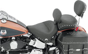 Mustang Wide Solo Seat with Removable Backrest Black Leather Vinyl Each