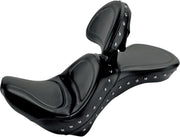Saddlemen Explorer Special Seat w/Backrest for 2006-2016 Harley-Davidson Heritage Softail and 2006-2007 Harley-Davidson Softail Springer Motorcycles Black| Chrome