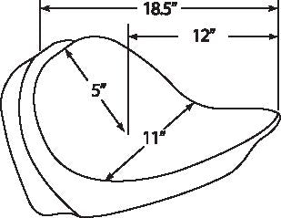 Drag Specialties Backrest Compatible Solo Seat #0802-0618