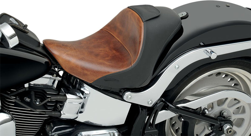 Saddlemen Lariat Solo Seat for 2006-2016 Harley-Davidson Softail Motorcycles Brown #806-12-0041B