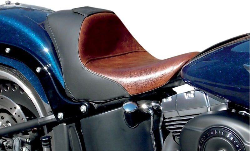 Saddlemen Lariat Solo Seat for 2006-2016 Harley-Davidson Softail Motorcycles Brown #806-12-0041B