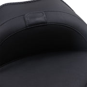 Mustang Wide Solo Seat with Removable Backrest Vintage Black Leather Vinyl Each