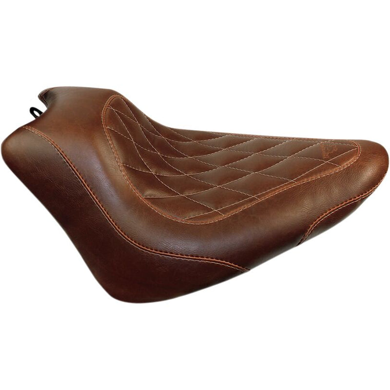 Mustang Wide Tripper™ Solo Seat Brown Synthetic Leather #76766