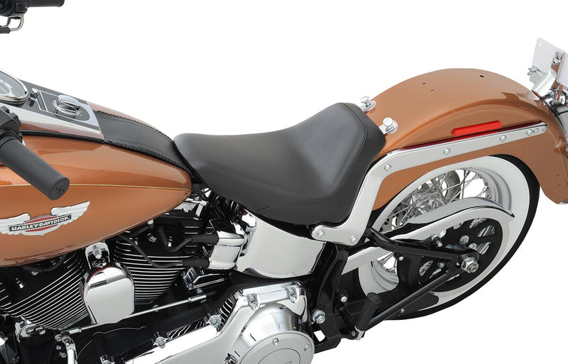 Saddlemen Renegade S3 Super Slammed Solo Seat for 2006-2016 Harley-Davidson Heritage Softail and 2006-2017 Harley-Davidson Softail Deluxe Motorcycles Black #806-15-002D