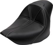 Saddlemen SaddleHyde GC-Style Dominator Solo Seat w/ Backrest Option for 2001-2004,2006-2016 Harley-Davidson Softail Motorcycles Black