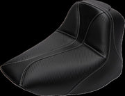 Saddlemen SaddleHyde GC-Style Dominator Solo Seat w/ Backrest Option for 2001-2016 Harley-Davidson Heritage Softail and 2006-2017 Harley-Davidson Softail Deluxe Motorcycles Black