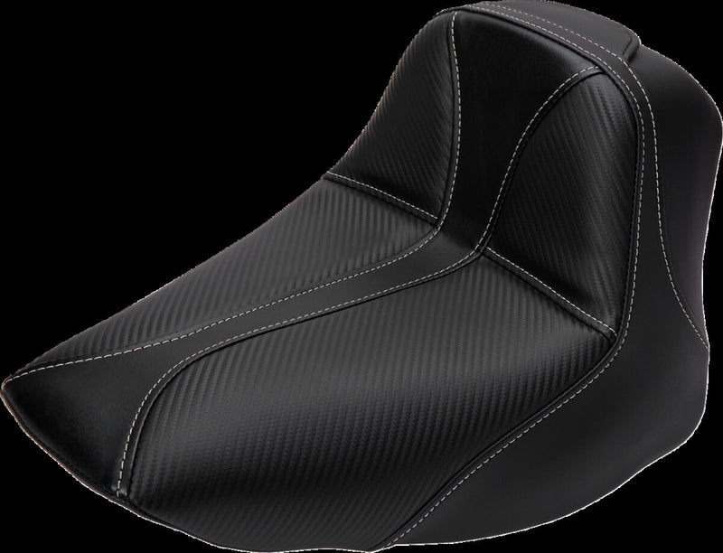 Saddlemen SaddleHyde GC-Style Dominator Solo Seat w/ Backrest Option for 2001-2016 Harley-Davidson Heritage Softail and 2006-2017 Harley-Davidson Softail Deluxe Motorcycles Black