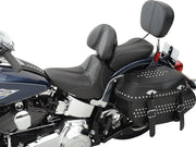 Saddlemen SaddleHyde GC-Style Dominator Solo Seat w/ Backrest Option for 2001-2016 Harley-Davidson Heritage Softail and 2006-2017 Harley-Davidson Softail Deluxe Motorcycles Black #806-15-0042