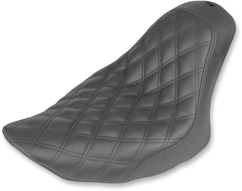 Saddlemen Black Renegade Lattice-Stitch Solo Seat for 2006-2017 Harley-Davidson Softail Motorcycles