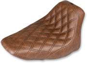 Saddlemen Brown Renegade Lattice-Stitch Solo Seat for 2006-2017 Harley-Davidson Heritage Softail and 2006-2017 Harley-Davidson Softail Deluxe Motorcycles