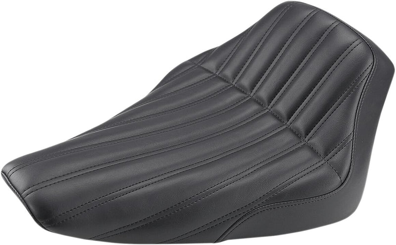 Saddlemen Black Knuckle Solo Seat for 2012-2017 Harley-Davidson Softail Slim - FLS and 2016-2017 Harley-Davidson Softail Slim S - FLSS Motorcycles
