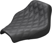 Saddlemen Black Renegade Lattice Stitch Solo Seat for 2018-2026 Harley-Davidson Softail Motorcycles
