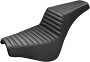 Saddlemen Black Tuck and Roll Step-Up Seat for 2018-2026 Harley-Davidson Softail Motorcycles