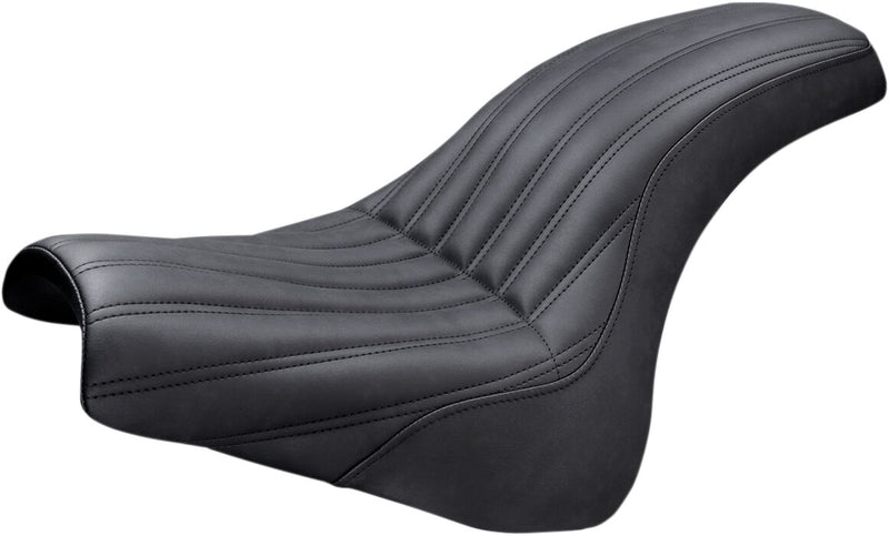 Saddlemen Black Knuckle Profiler Seat for 2018-2019 Harley-Davidson Softail Fat Bob - FXFB and 2018-2023 Harley-Davidson Softail Fat Bob 114 - FXFBS Motorcycles