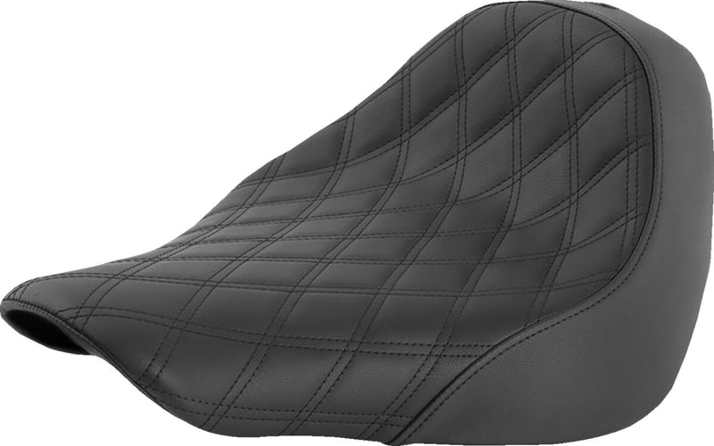 Saddlemen Black Renegade Lattice Stitch Solo Seat for 2018,2023-2026 Harley-Davidson Softail Motorcycles