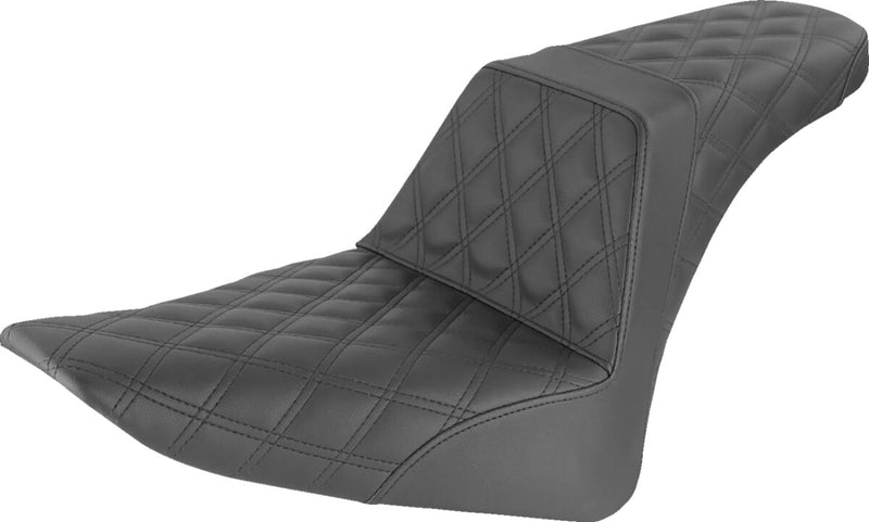 Saddlemen Step-Up Lattice Stitch Seat For Harley-Davidson 2011-2017 FXS, FLS & FLSS Models Black