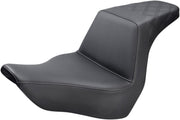 Saddlemen Black Step-Up Seat with Lattice-Stitched Passenger Seat for 2018-2026 Harley-Davidson Softail Motorcycles