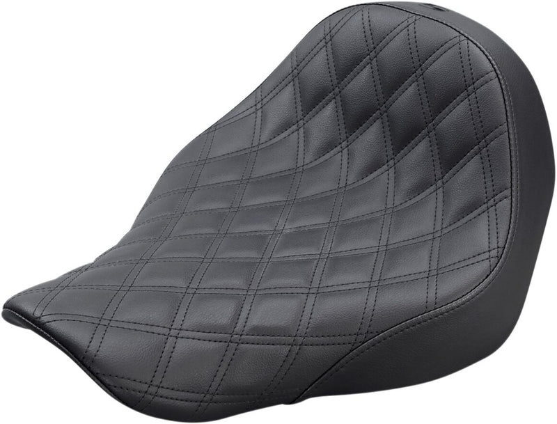 Saddlemen Black Renegade Lattice Stitch Solo Seat for 2018-2026 Harley-Davidson Softail Motorcycles