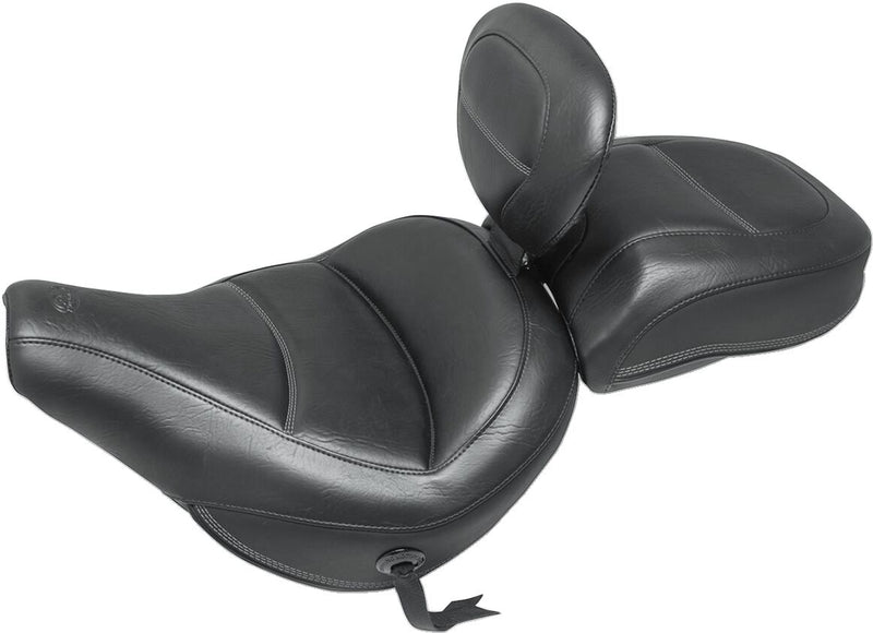 Mustang Max Profile Passenger Touring Seat for 2018-2026 Harley-Davidson Black Vinyl #79331