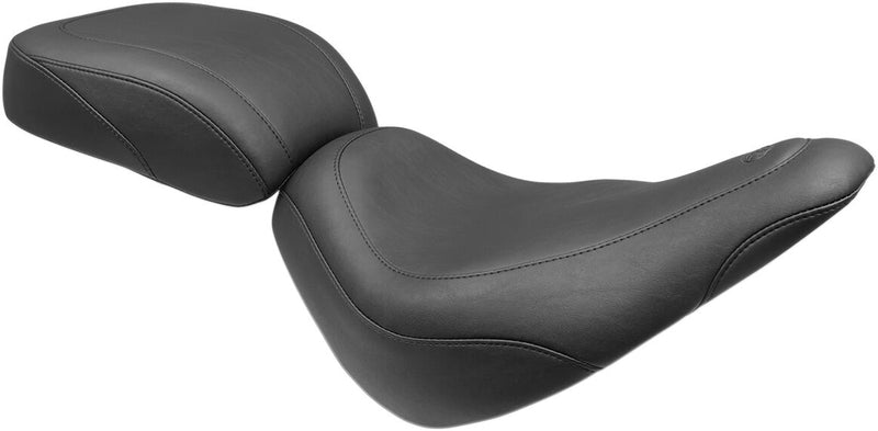 Mustang Seats Vintage Wide Tripper Passenger Seat for 2018-2021 Harley-Davidson Softail Slim - FLSL and 2023-2024 Harley-Davidson Softail Standard - FXST Motorcycles Black #75064